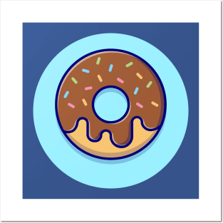 Doughnut Cartoon Vector Icon Illustration (2) Posters and Art